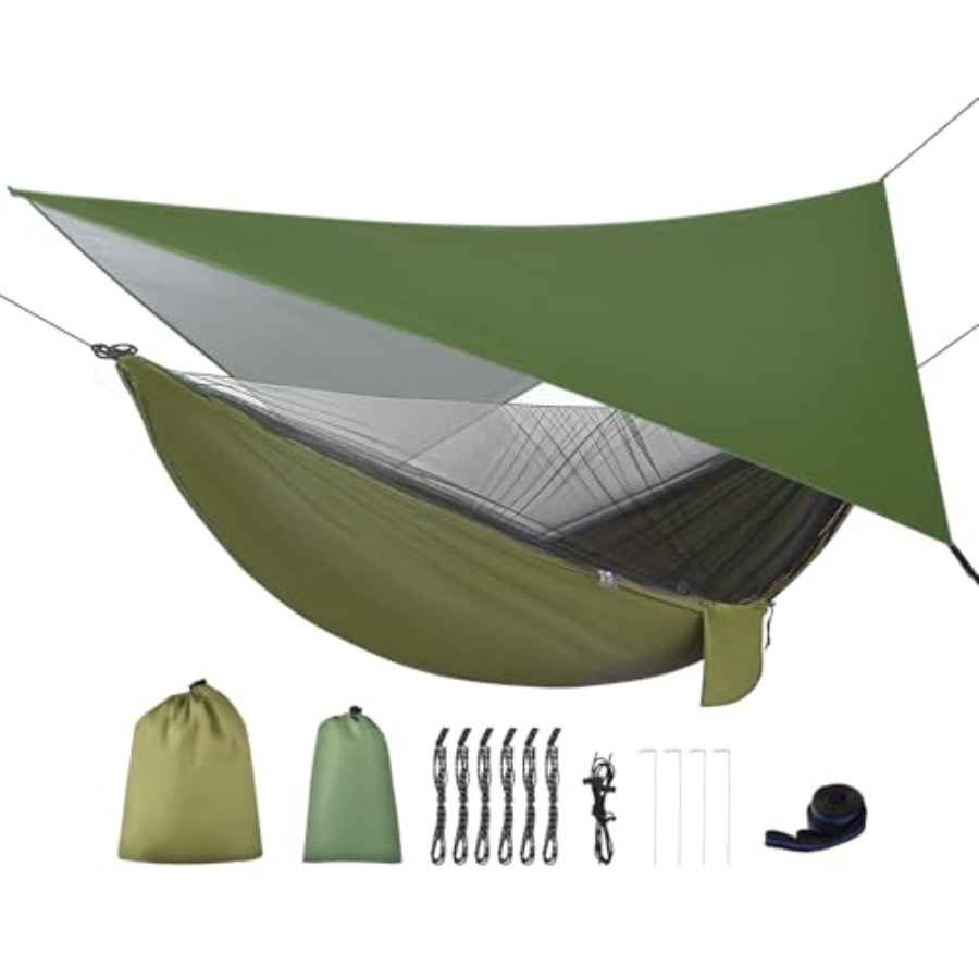 Hammock Rain Tarp - Camping Hammock with Rain Fly Tarp