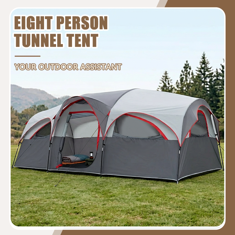 Outdoor Adventure Festival - 8 Person Camping Tent with Mesh
