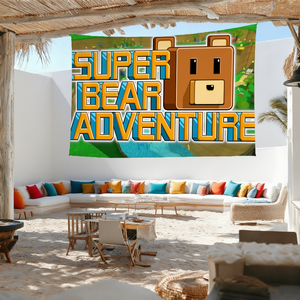 Outdoor Adventure Festival - Game S-Super Bear A-adventure flag Durable