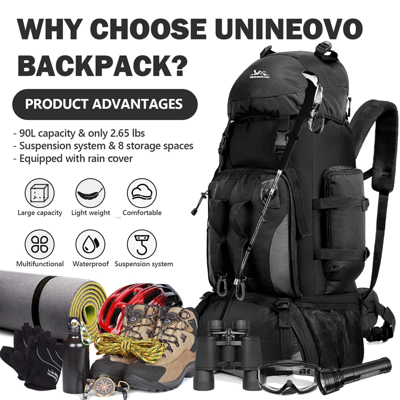 Large 90L Travel Backpack Mili – Outdoor Adventure And Travel Bewertung und Preis