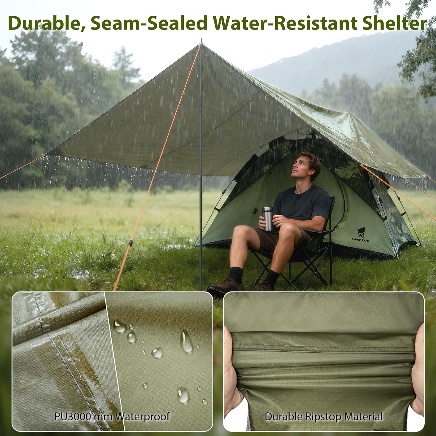 17×10 ft Large Camping Tent Ta – Hammock Rain Tarp Bewertung und Preis