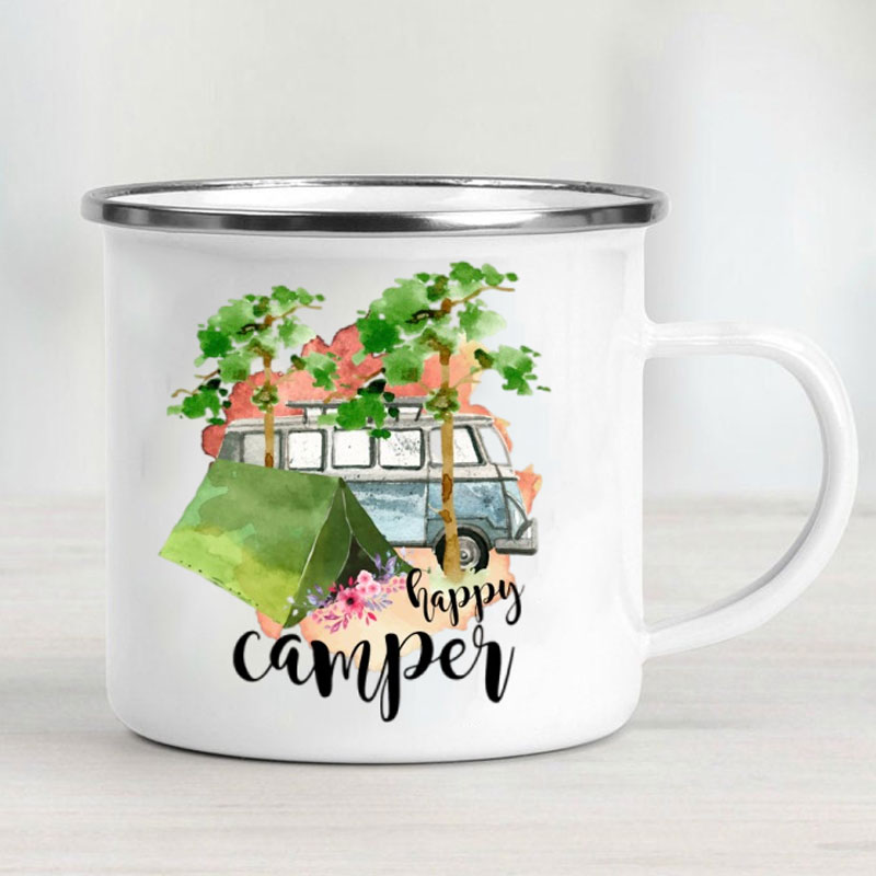 Camping Car Enamel Mug Adventu – Outdoor Adventure And Travel Bewertung und Preis