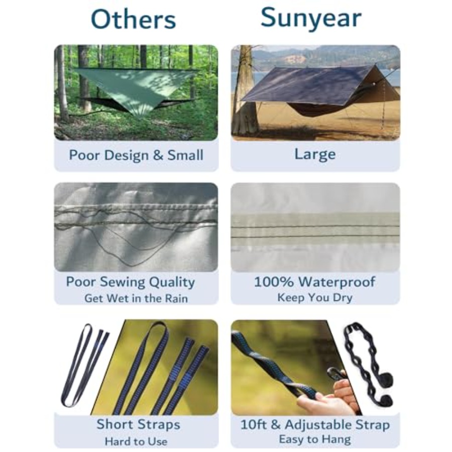 Hammock Camping with Rain Fly  – Hammock Rain Tarp Bewertung und Preis
